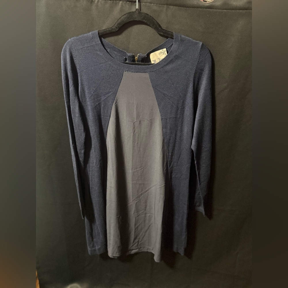 M. Rena Navy Long Sleeve Dress